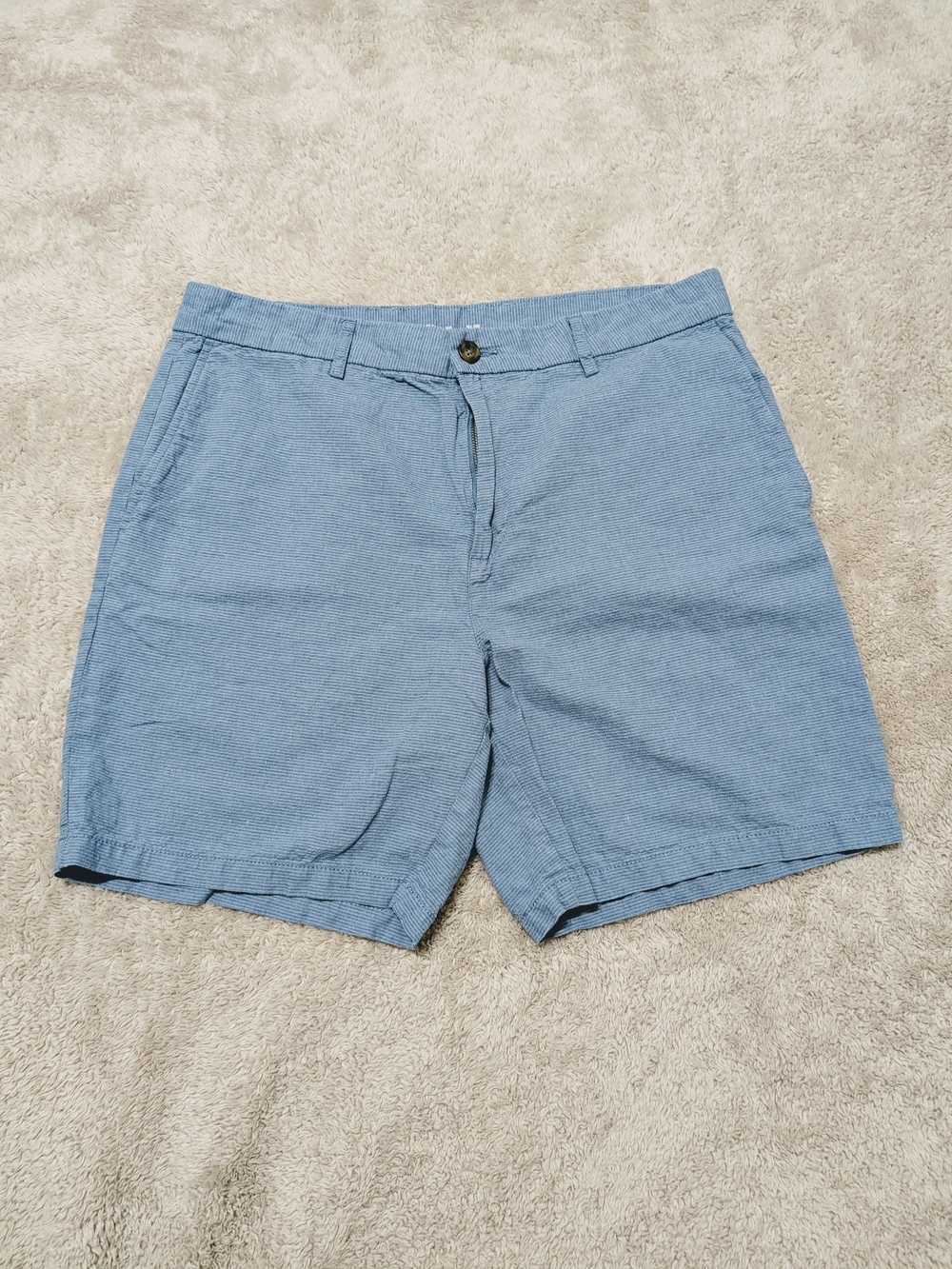 Old Navy Slim Men Linen-Blend Bottoms in Light Blue